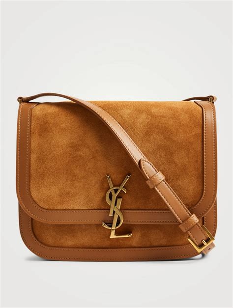 ysl medium solferino suede satchel|SAINT LAURENT Suede Smooth Calfskin Monogram Medium .